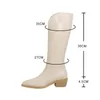 Bootsbrand Designer Knee Boots High Women Mulheres pontuais de pé baixo Cavaleiro de bota longa moda mulher chaussures femme grande tamanho 41 42 G220813
