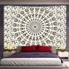 Boho Décoratif Rideau Pour Chambre Esthétique Chambre Décoration Méditation Mandala Mur Decor3D Grand Papier Peint Couverture J220804