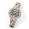 Luxury Full Diamond Watch Gold Watches Designer Mens Titta på Högkvalitativt elektroniska digitala armbandsur