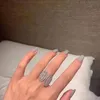 Choucong Ins Fedi nuziali più vendute Gioielli di moda semplici Argento sterling 925 Taglio marquise 5A Zircone cubico Eternità Conchiglia da donna Anello aperto regolabile per regalo amante