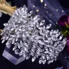 Brilhante Diamante Tiara Barroco Cristal Crown Crown Strass Com Casamento Jóias Acessórios De Cabelo Coroas de Noiva Headpieces HP416