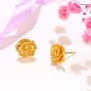 1021e Flowers Brincos para mulheres 24K Jóias de moda de ouro níquel grátis