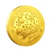 Санта -Клаус желаю монеты коллекционные золотые сувенирные сувенирные монеты.