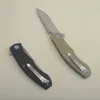 1st G7201 Flipper Folding Knife D2 Stone Wash Drop Point Blade G10 med rostfritt stålplåt Handtagskullager EDC Pocket Folder Knives 2 Handtag Färger