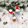 Mini świąteczne zapasy dla lalki poczuć leśny stary człowiek broda bez twarzy wisiorek drzewa czerwona zielona czapka salon elf santa xmas prezenty 2 2HB Q2