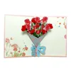 Creative three-dimensional greeting card wholesale 3D mother's day cards blessing 38 women's day card handmade carnation