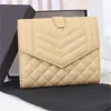 Kurzer Umschlag Brieftasche Designer Leder Mode Kartenhalter Mix mehrfach gefaltet Matelasse Cassandre Grain de Poudre geprägte Geldbörse Luxustasche C29M #