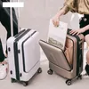 Inch Women Rolling Travel Valigia Valigia con borsa per laptop Uomo Universal Wheel Trolley Abs Box moda J220707