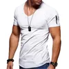 Męskie koszulki T-shirty Zogaa Mężczyzna Ubranie Plus w rozmiarze Solidne krótkie rękawki Duże wszystkie mecz TEE TEE Casual Fashion