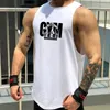 Pamuk Egzersiz Gym Tank Top Mens Kas Kolsuz Spor Giyim Gömlek Stringer Moda Giyim Vücut Geliştirme Singlets Fitness Yelek 220615