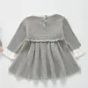 Girl039s Abiti stile coreano Autunno Inverno Infantile Neonate Abito lavorato a maglia Bambini a maniche lunghe in cotone Principessa Bambino8198644