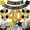 Décorations de fête 40e anniversaire décorations pour femmes hommes ballons en aluminium ballon numéro 40