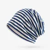 Cokk Bahar Yaz Şapkaları Kadınlar İçin Erkekler Unisex Stripe Beanie Bonnet Femme Güneş Koruyucu Nefes Alabilir Retro Baggy Cap Headwrap Headdress J220722