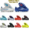 Male soccer shoes Men morelia neo 3 beta Japan FG soccer cleats football shoes grey red volt black white multi silver deep blue jade mens sportss sneakers