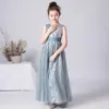 Girl Dresses Sparkly Junior Bridesmaid Dress Sequins Kids Formal Birthday Party Gowns Tulle Flower 2023