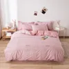 Bedding Sets Grid Pink Impresso Plaid Stripe Dot Leopard Capa Conjunto de tampa de edredão adulto lençóis e travesseiros