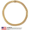 Ketten 6mm 8mm 10mm 12mm Hip-Hop 18k vergoldet Miami Cuban Link Kette Edelstahl Halskette Geschenk für Männer Frauen SchmuckKetten 296V