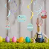 Party Decoration Happy Easter DIY Spiral Ornaments Swirl Cute Egg Pendant Ceiling Hanging Garland Banner Home DecorPartyParty