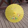Japanska kinesiska orientaliska parasolbröllop Rekvisita tygparaply för festfotografering Dekoration Paraply Candy Colors Blank DIY Anpassa SN4053