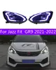 Automobile Styling Headlight For Jazz Fit 2021-2022 GR9 Life LED Auto Headlights Assembly Upgrade GT Design Daytime Running Lights