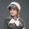 Winterbont Peaked Cap Sjang Sets Women Real Rex Rabbit Warm Hat Handmade Soft