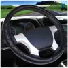 Car Truck Bus Steering Wheel Cover For Diameters 36 38 40 42 45 47 50 Cm 3D Pu Leather Wear Resistant AntiSlip Car Styling J220808