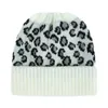 Beanies Beanie/Skull Caps Sparsil Leopard Print Knitted High Cap Winter Wool Skullies Hats For Women Warm Outdoor Sport Skull Bonne Oliv22