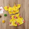 Fille enfant en bas âge bébé enfant tenues florales petites filles sangle gilet hauts shorts 2 pièces ensemble de vêtements 1 6T vêtements d'été