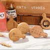 Wood Beer Opener with Magnet Wooden and Bamboo Refrigerator Magnet Magnetic Bottle Openers Kitchen Tools ZZB15263