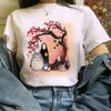 Totoro Studio Ghibli Harajuku Kawaii T 셔츠 여성 Ullzang Miyazaki Hayao Tshirt 재미있는 만화 티셔츠 귀여운 애니메이션 탑 티 여성 220627