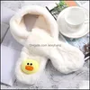 Scarves Wraps Hats Gloves Fashion Accessories Cute Kid Faux Rabbit Fur Scarf Warm Plush Christmas Neckerchief Winter Thicken Pompom Neck