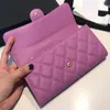 新しい女性バッグブランドデザイナーフリップウォレット本物のレザーの格子縞の女の子ハンドバッグ高品質の財布標準ウォレット