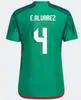 2022 Mexico Home Away Soccer Jerseys Lozano Chicharito Raul Football Kit Shirt Dos Santos Camisetas de Futbol Alvarez Maillot Foot Men Kids vrouwen Set uniform