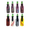 330ml 12 onças de bebida alça de neoprene refrigeradores de garrafa de cerveja Manga com garrafas com zíper Koozies Gunflower Leopard Pattern Dh976