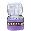 Storage Bag Nail Polish Portable 30 Bottles Storage Box Cosmetic Essential Oil Perfume Handbag Double-Layer Organizer Box Holder 220421