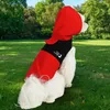 Vestuário para cães elegante capa de chuva de estimação confortável com cobertura de corpo inteiro à prova d'água larga lareira em camadas com capuz em camadas