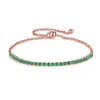 Bracelets de charme Mode Réglable Tennis Brillant Cristal Exquis Rond Pull Artistique Zircone Bracelet Pour Femmes BijouxCharm