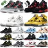 4s 4 Basketabll-Schuhe Infrarot Lightning White Oreo Red Thunder Black Cat University Blue Bred Cactus Jack Pure Money Fire Red Sail Taupe Haze Trainer Turnschuhe