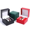 Klocka presentförpackningar PU Läder Armbandsur Box Smycken Display Case med avtagbar kudde