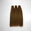 China Hotsale 14-20inch البرازيلية البريرية البشرة لحمة الشعر امتداد 200 جم بو في امتدادات شريط طبيعي مستقيم في H