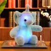 Luminous 30 cm Creative Light Up LED Elephant Faszerowany Zwierząt Pluszowa Zabawka Kolorowe Świecące Słoń Boże Narodzenie prezent dla dzieci dzieci