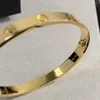 2024SS LOVE GOLD BANGLE AU 750 MAN 18 K FOR WOMANL BANGLE 16-20サイズの箱付きジュエリージュエリーエクシートギフトカップルガールフレンドのためのブレスレットギフト052