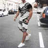 Survêtements pour hommes Survêtement d'été pour hommes Casual Ensemble de survêtement élégant 2 pièces T-shirt Shorts Costume Mode Outfit Vêtements surdimensionnés Str