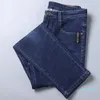 Dżinsy męskie wiosna jesienna bawełna Mężczyźni Wysokiej jakości dżinsowe spodnie miękkie męskie spodnie mody dżins