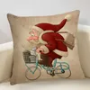 Kudde/dekorativ kudde Cartoon Christmas Printed Pudowcase Cushion Cover Toy Home Textil Soffa Decoration Car Pillowcasecushion/Decorati