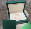 Top luksusowe zegarek zielone papiery zegarki prezentowe pudełka skórzana karta torby do rolex na rękę Pełne set290u