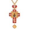 Colares pendentes Priest Cross Priestal Cross Alta qualidade com colar revestimento de colar Ortodoxo Grego Cadeia de jóias Pingente