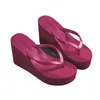 Frau 2022 Keil Gummi Flip-Flops Comemore Frauen Sommer Schuhe Heels Maultiere Candy Farben Plattform Weibliche Beac Weiß 39 Y220621