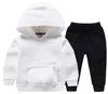 New Children 1-13 Years Training Baby Clothing Sets Boys Girls Fashion Sports Suits Hoodies Pants Print Boy Clothes