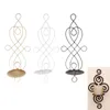 Candle Holders Chinese Knot Wall Hanging Candlestick Metal Iron Sconce Holder Home Wedding Decor Ornaments